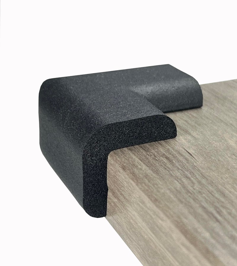 Kidkusion Corner Cushions, Black - 8 Pack | Foam Safety; Table Protector; Furniture Safety; Edge Guard - Image 2